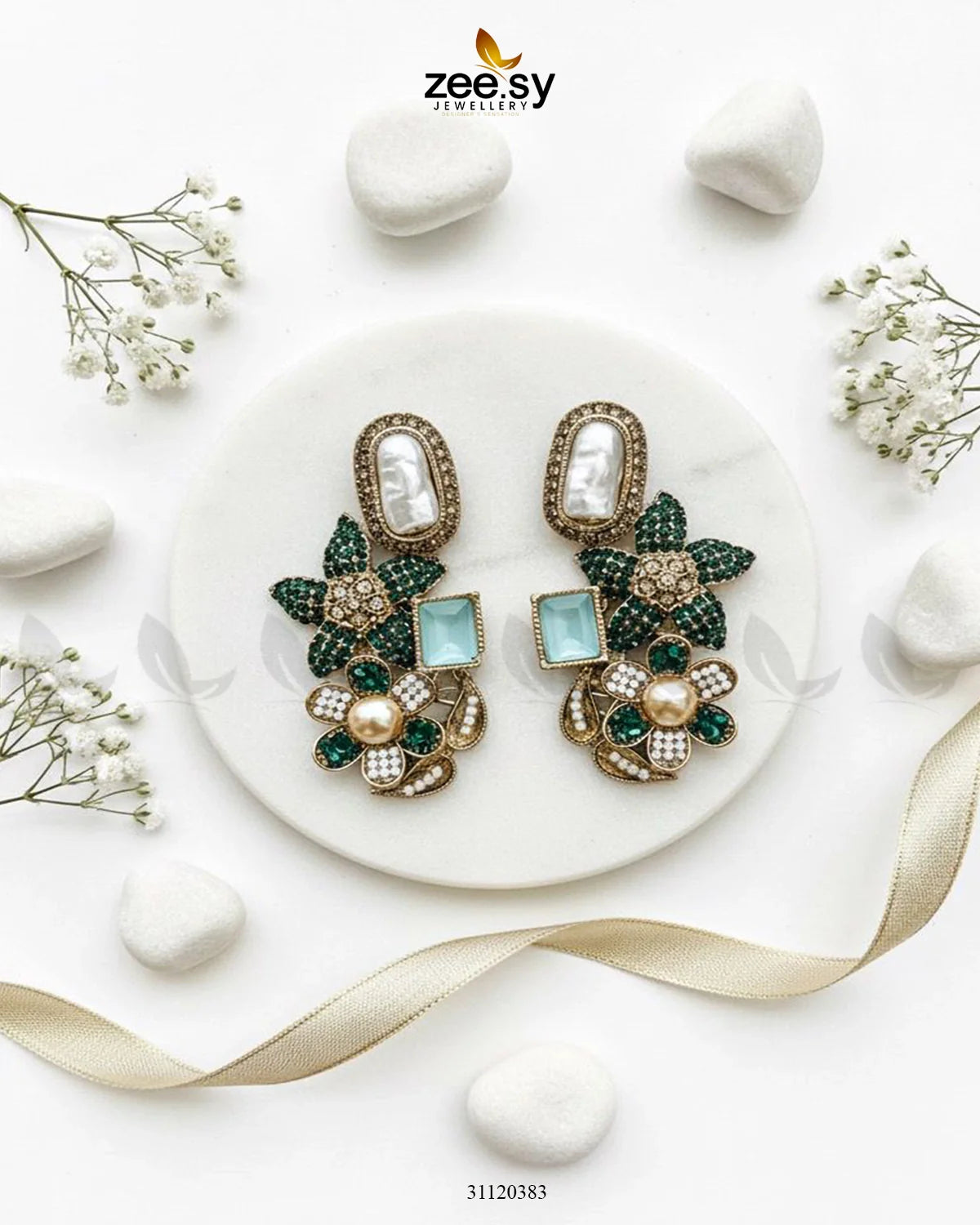 Baroque Garden Cluster Earrings - Zeesy Jewellery