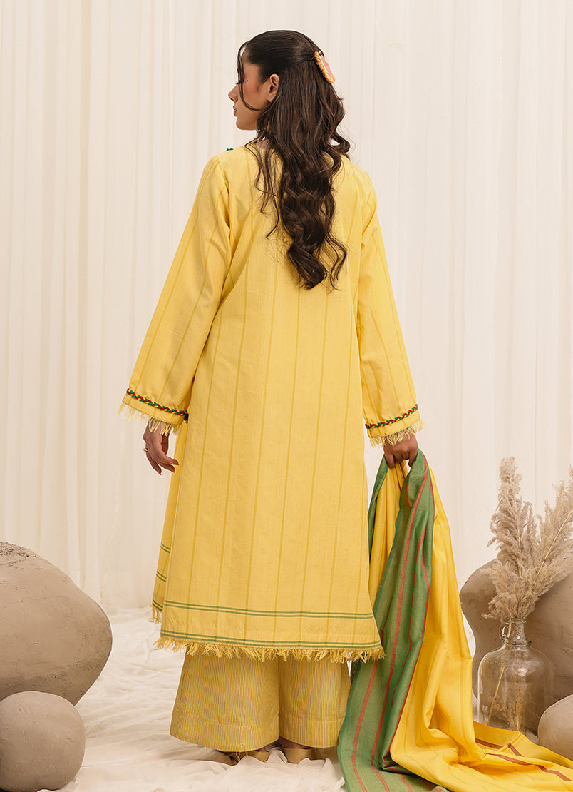 Zlooms 3 Pc Yarn Dyed Unstitched Suit - ZL25-C10-01