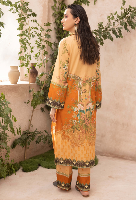 A La Mode By Humdum Unstitched 2 Piece Printed Lawn Vol-02 Collection'2024-D-08