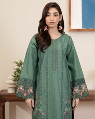 Flutterby Stitched 2 Piece Cotton Satin Winter Collection'2025-Selma-gr