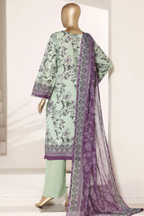 Sada Bahar Stitched 3 Piece Printed Lawn Vol-02 Suit-PR-4514-GREEN