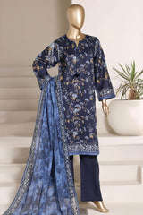 Sada Bahar Stitched 3 Piece Printed Lawn Vol-02 Suit-PR-4538-BLUE
