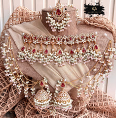 Made For Her-Sunehri Veil Choker Set - LNS1120