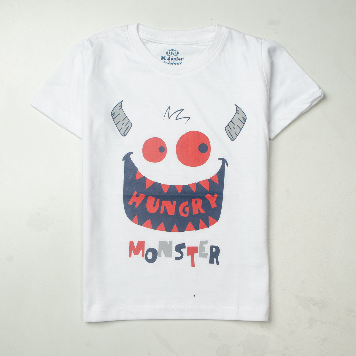 Kjunction Boys Half Sleeves-Printed T-Shirt (Hungry)