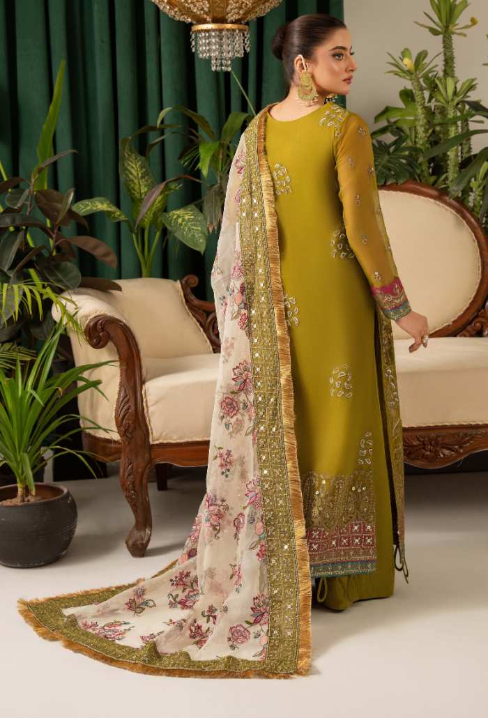 House Of Chiffon By Humdum Unstitched 3 Piece Luxury Formals Collection'2024-D01