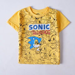 Kjunction Boys Half Sleeves-Printed T-Shirt (Sonic-2)