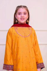 Shanzey Stitched 3 Piece Luxe Raw Silk Edit Formals Collection'2025-SHK-4804-Mustard