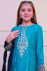 Shanzey Stitched 3 Piece Luxe Raw Silk Edit Formals Collection'2025-SHK-4806-Sea Green