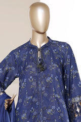 Sada Bahar Stitched 3 Piece Peplum Luxury Frock Vol-01 Suit-EMB-746-BLUE