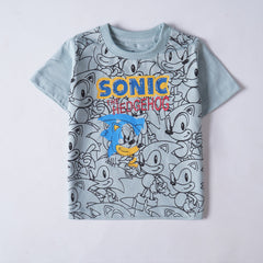 Kjunction Boys Half Sleeves-Printed T-Shirt (Sonic-2)