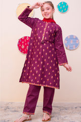 Shanzey Girls Stitched 3 Piece Printed Cambric Pret Collection'2025-SHK-4902