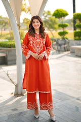 Tiraz Stitched 2 Piece Summer Suit-Shahmira