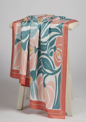 Nairah Summer Stoles Wrap-Coral Blossom