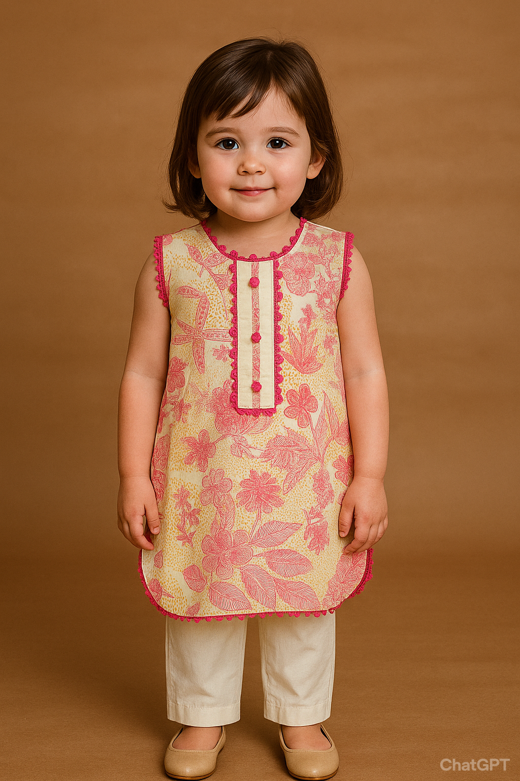 Hiba Fashion Pastel green and pink 2 PC Lawnsuit (BFT-006)