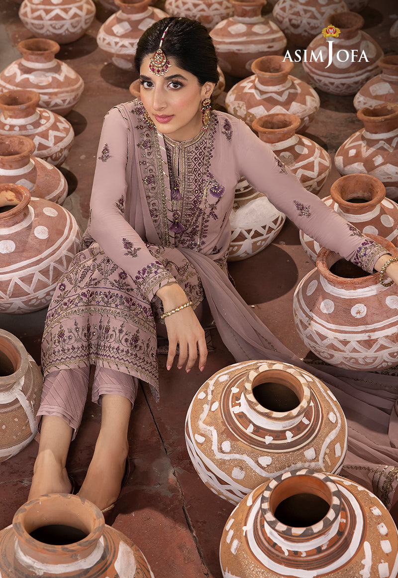 Asim Jofa Abresham '23 Ajab-06 Embroidered Lawn Silk 3 Pcs