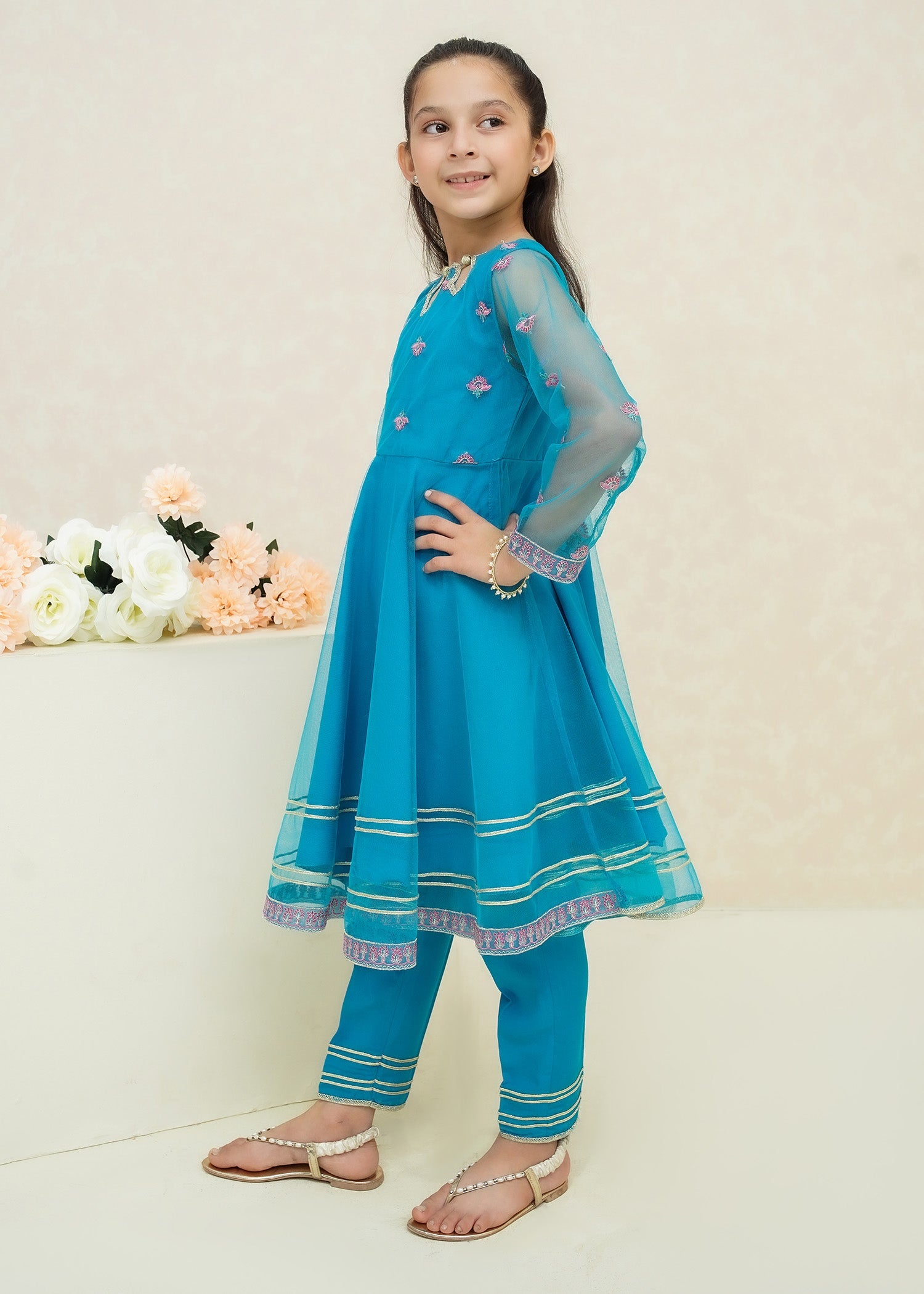 Modest Stitched 3 Piece Festive Collection-Saniya