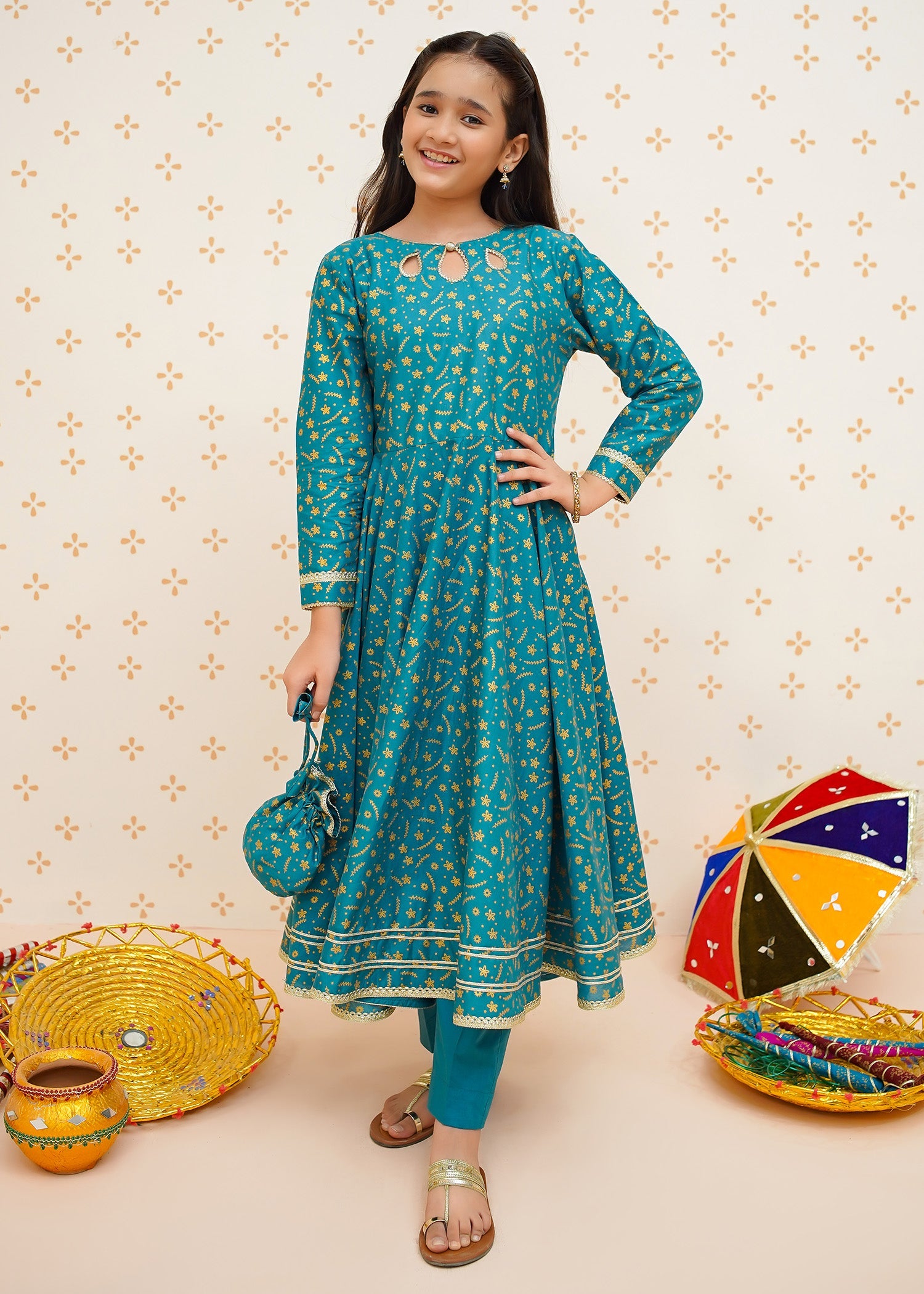 Modest Stitched 3 Piece Cotton Summer Kids Collection'2025-Rang-e-Falak