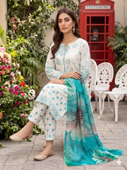 Dr Print 17 By Dr Haris Unstitched 3 Piece Lawn Suit-DPR-0162