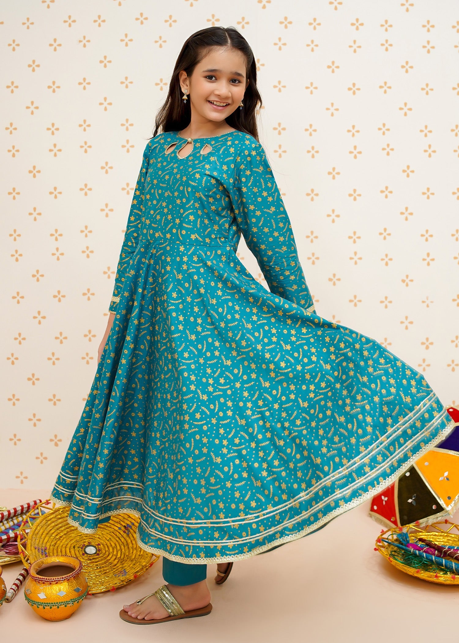 Modest Stitched 3 Piece Cotton Summer Kids Collection'2025-Rang-e-Falak