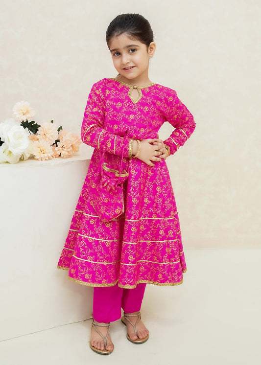 Modest Stitched 3 Piece Toddlers Formals Collection'2025-Mahroz