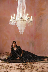 Tara By Sardinia Unstitched 3 Piece Wedding Collection-Ebony