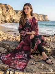 Dr Print 18 By Dr Haris Unstitched 3 Piece Lawn Suit-DPR-0155