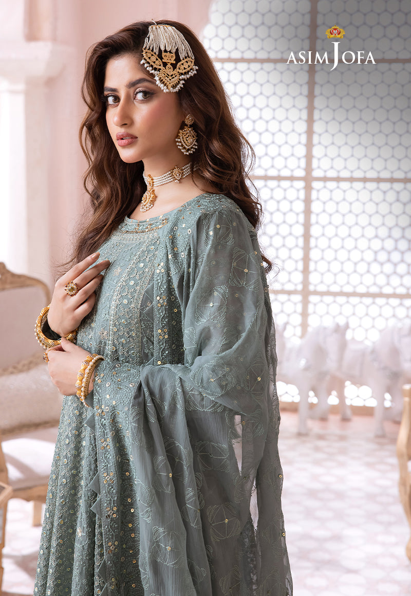 Asim Jofa Chandni '23 Ajcc-07 Designers Stitched Embroidered Chiffon 3 Pcs