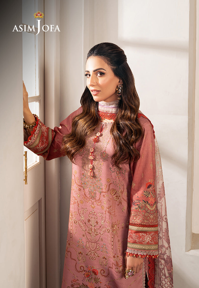 Asim Jofa Aira & Asra Pret Ajarp-08 Printed Jacquard Stitched 3 Pcs