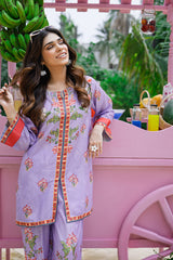Sip N Style by Opole Stitched 2 Piece Summer Collection'2025-Plum Punch