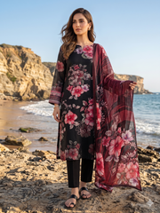 Dr Print 18 By Dr Haris Unstitched 3 Piece Lawn Suit-DPR-0155