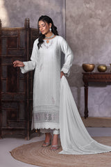 Shamooz Stitched 3 Piece Formals Suit-I-CH-0019-Mist Grey