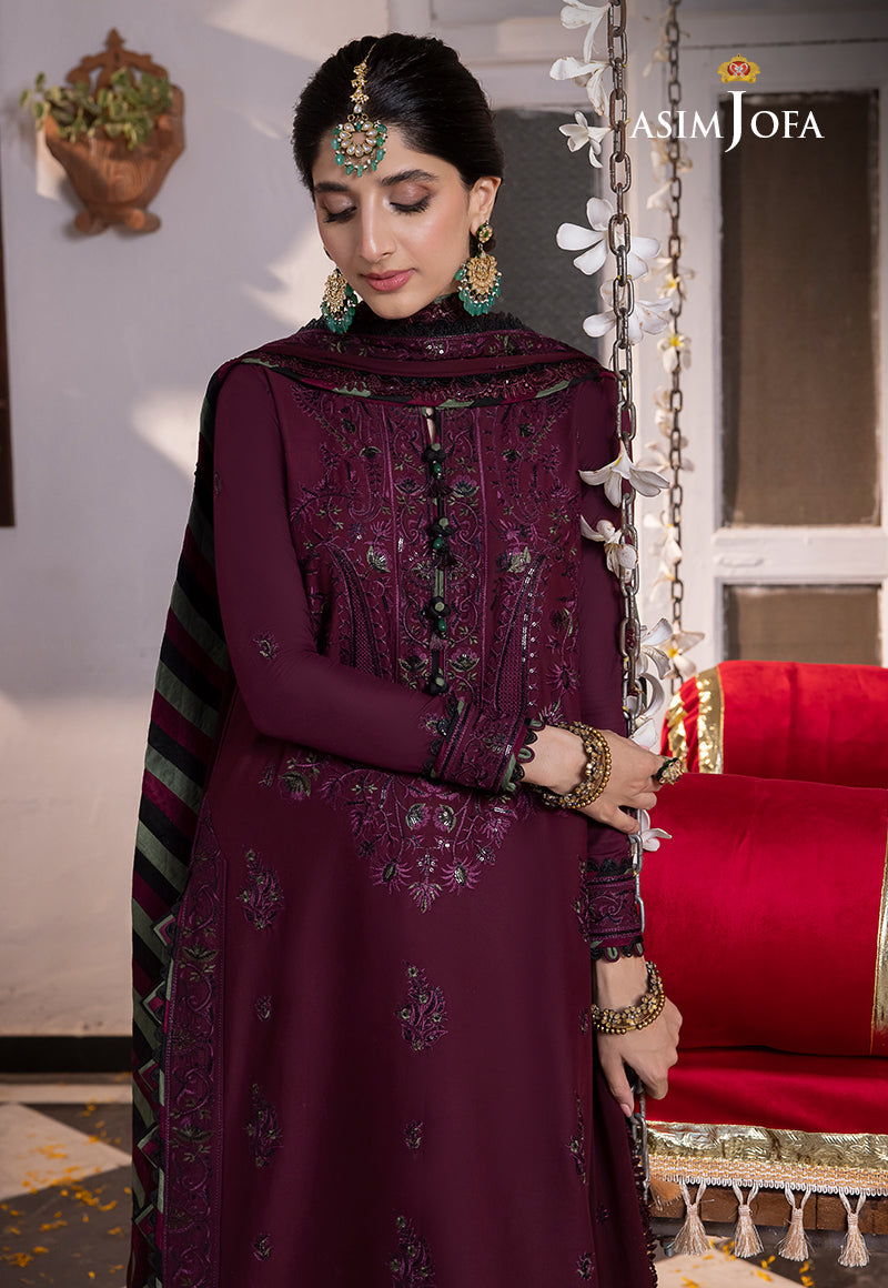 Asim Jofa Abresham '23 Ajab-05 Embroidered Lawn Silk 3 Pcs