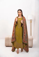 Dilkash By Inara Stitched 3 Piece Winter Suit-OLIVIA DR-02