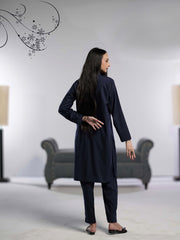 Ahlam Stitched - 2 piece Shirt & Trouser Navy Luxe Collection'2024