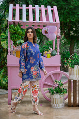 Sip N Style by Opole Stitched 2 Piece Summer Collection'2025-Blue Lagoon