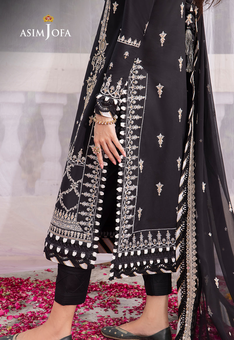 Asim Jofa Abresham '23 Ajab-01 Embroidered Lawn Silk 3 Pcs