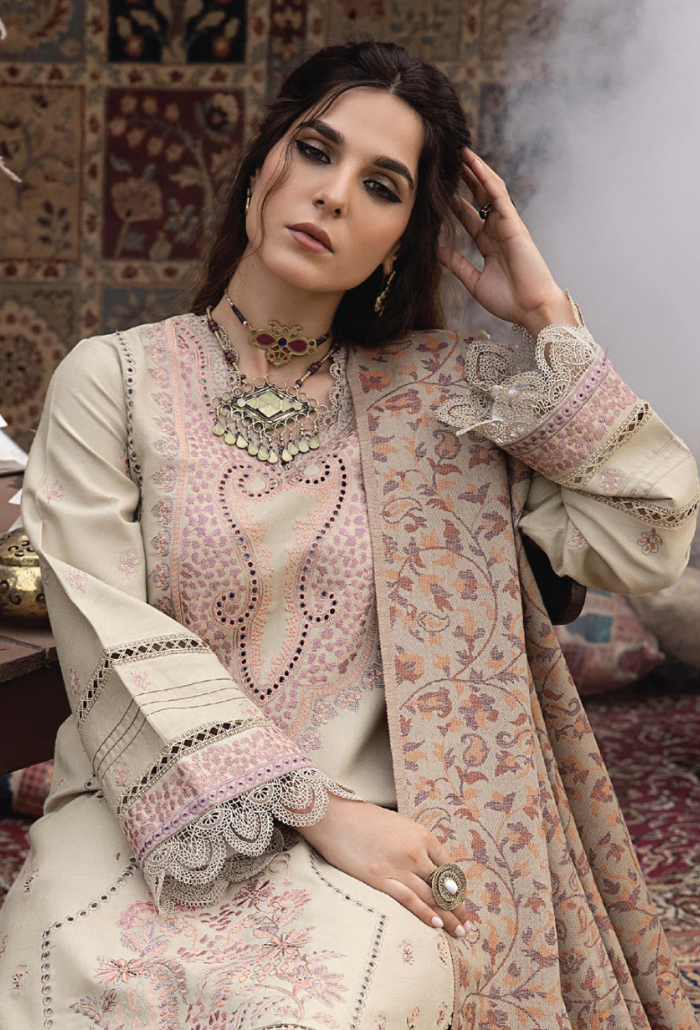 Denara By Humdum Unstitched 3 Piece Winter Shawl Collection'2024