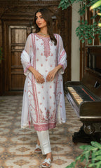 Morbagh By Shamooz Stitched 3 Piece Formals Collection'2025-Crystal White SEM-0791