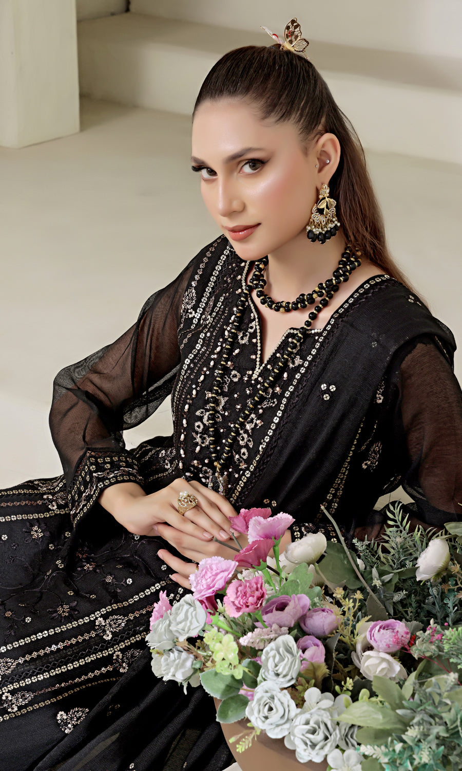 Shamooz Stitched 3 Piece Luxury Festive Eid Collection'2025-Tribal SE-009