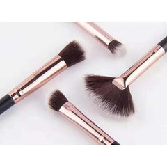 Muicin-Rose Gold & Black Eye Brush Collection - 12 Pieces