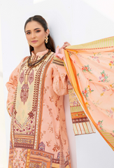 Saira Bano By Humdum Unstitched 3 Piece Emb Lawn Collection'2024