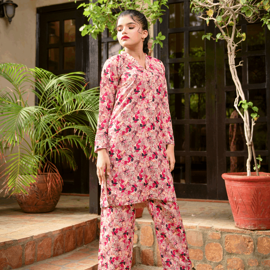 Florals & Printed By Hadar Official Stitched 3 Piece Lawn Collection-Ember - 3 PC printed