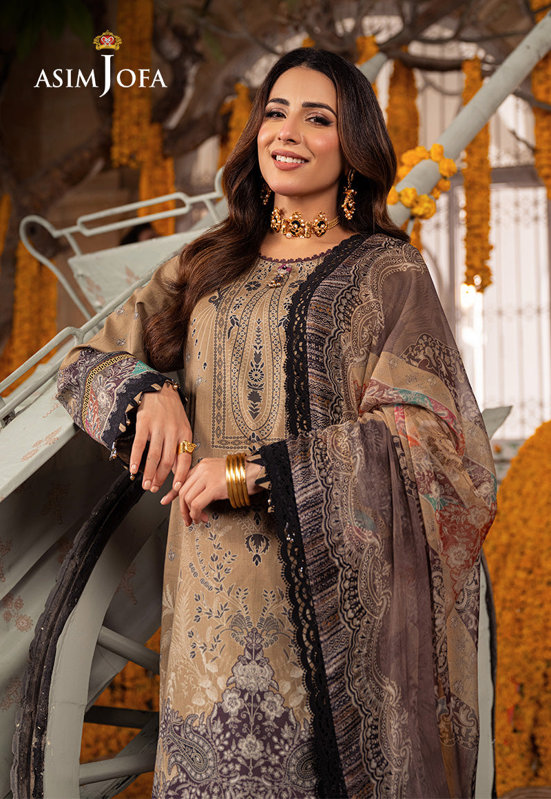 Asim Jofa Aira & Asra Pret Ajarp-16 Printed Lawn Stitched 3 Pcs