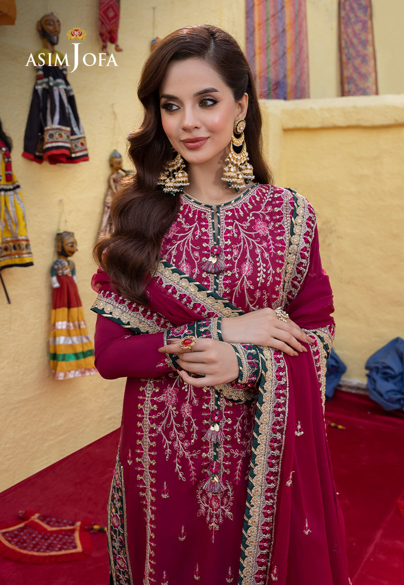 Asim Jofa Abresham '23 Ajab-12 Embroidered Lawn Silk 3 Pcs
