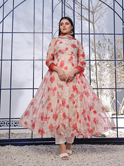 Jahan Ara By Nazmina Formals Collection'2025-Ruby red amaryllis (FRT-70)