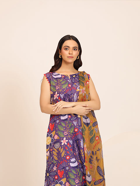 Floret By Nazmina Premium Swiss Lawn Collection'2025-Tropical Mirage (LD-20)