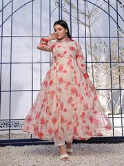 Jahan Ara By Nazmina Formals Collection'2025-Ruby red amaryllis (FRT-70)