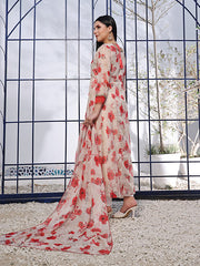 Jahan Ara By Nazmina Formals Collection'2025-Ruby red amaryllis (FRT-70)