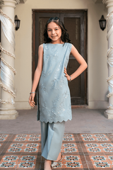 Kaanthaa Stitched 2 Piece Cotton Silk Formals Kids Suit-Bulbul Stitched (2-Piece)