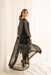 Zouj Unstitched 3 Piece Luxe Chiffon Edit Collection'2025-Midnight Charm